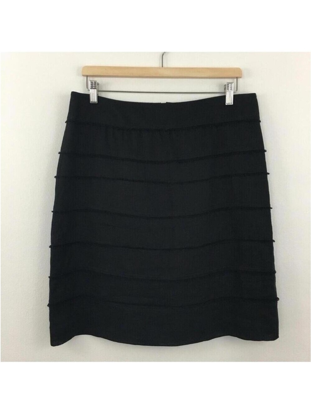 Talbots Women’s Linen Black Skirt Size 12P